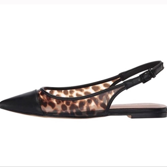 Aldo Shoes - Aldo Slingback Leopard Print Pointed Toe Flat Shoes. Size 7.5